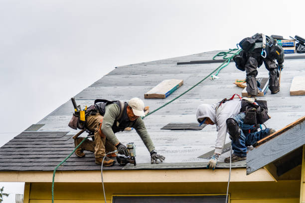 Professional Gutter Installation technician working in Bethlehem, CT